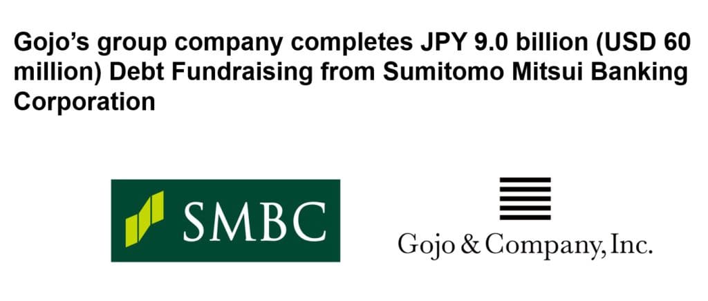 Gojo's group company completes JPY 9.0 billion (USD 60 million